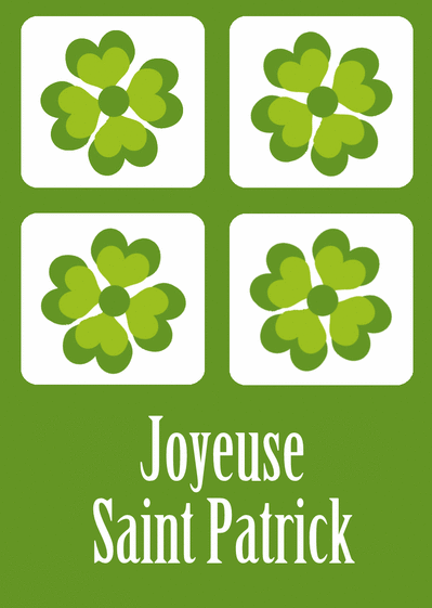 4 tr&egrave;fles joyeuse Saint Patrick